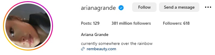 @arianagrande - Instagram profile